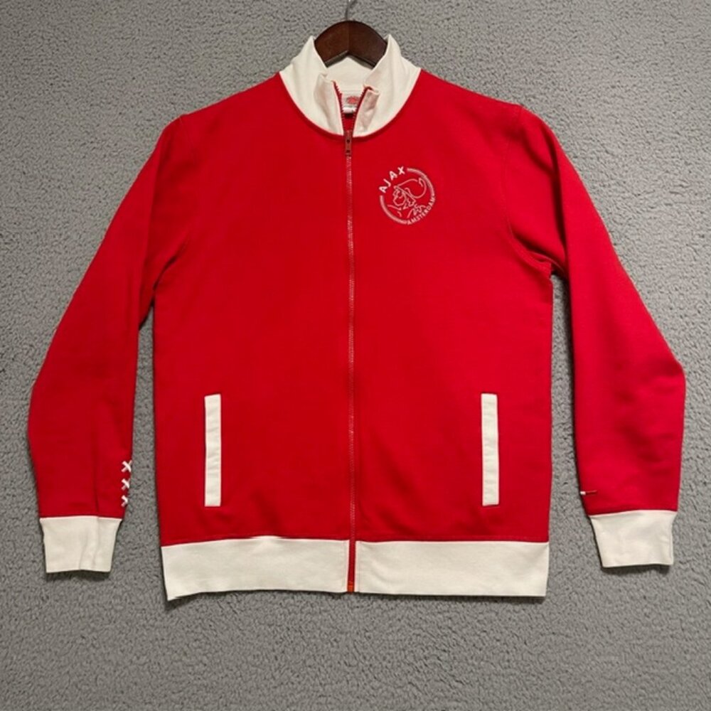 AFC Ajax Official Amsterdam Sweater Mens L Large Futbol Soccer Full Zip RARE!